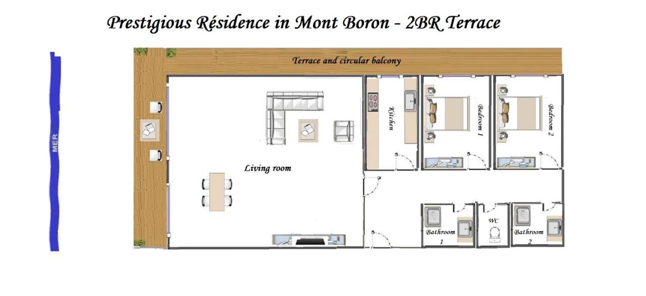 Ferienwohnung Prestige Mont Boron -Terrace -Sea View -2Br Nizza Exterior foto
